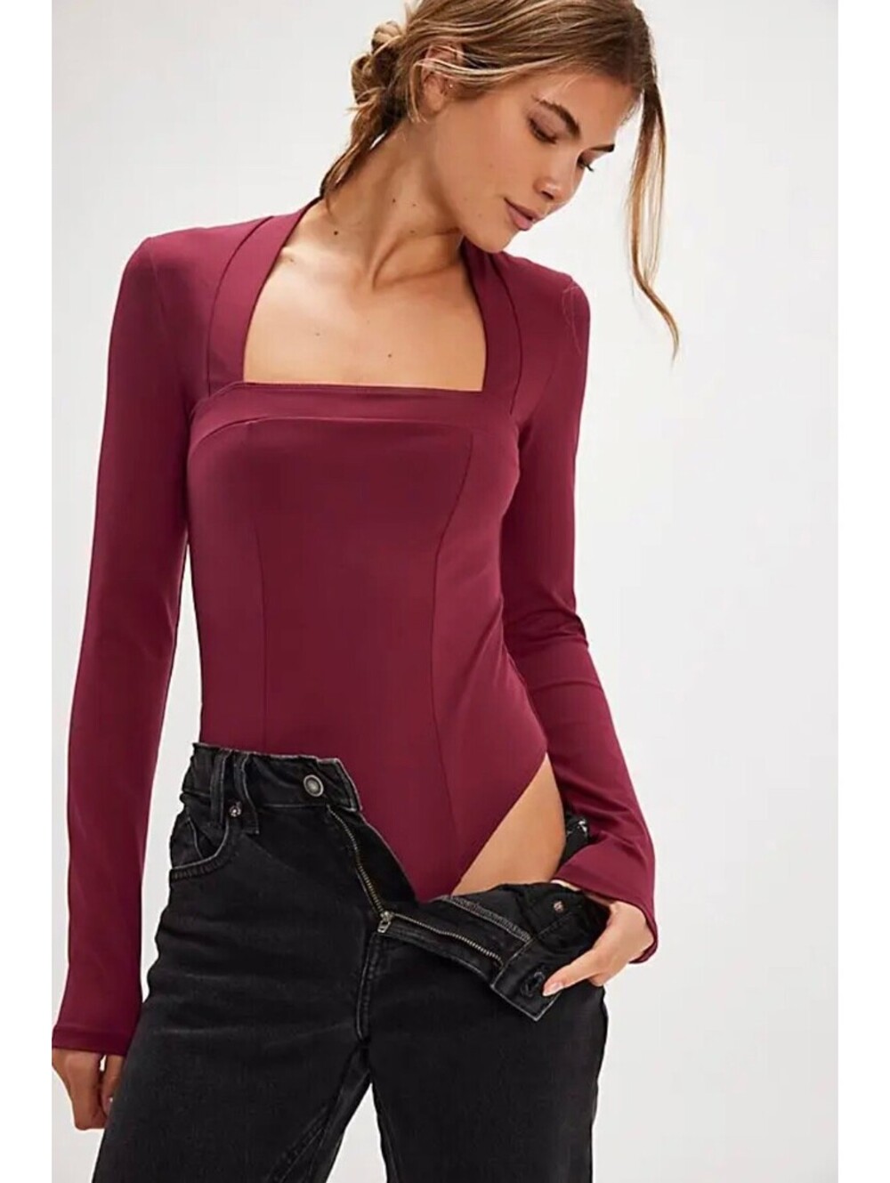 NWOT Free People Intimately Now or Never Long Sleeve Bodysuit - Size M
